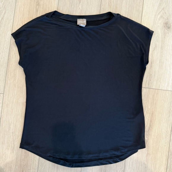 🌺 CHICO’S - Women’s Black Sleeveless Top - Size 1 - Picture 1 of 6
